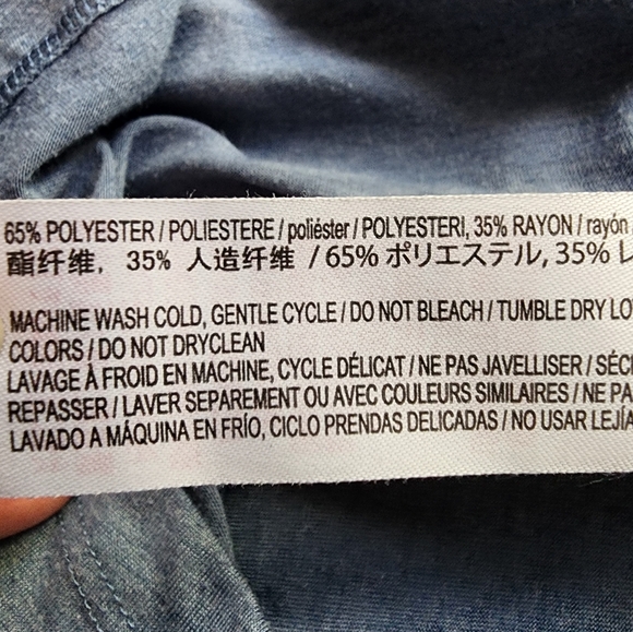 Disney Little Mermaid Blue Baseball Long Sleeve Tee Shirt SZ Large - Picture 5 of 6